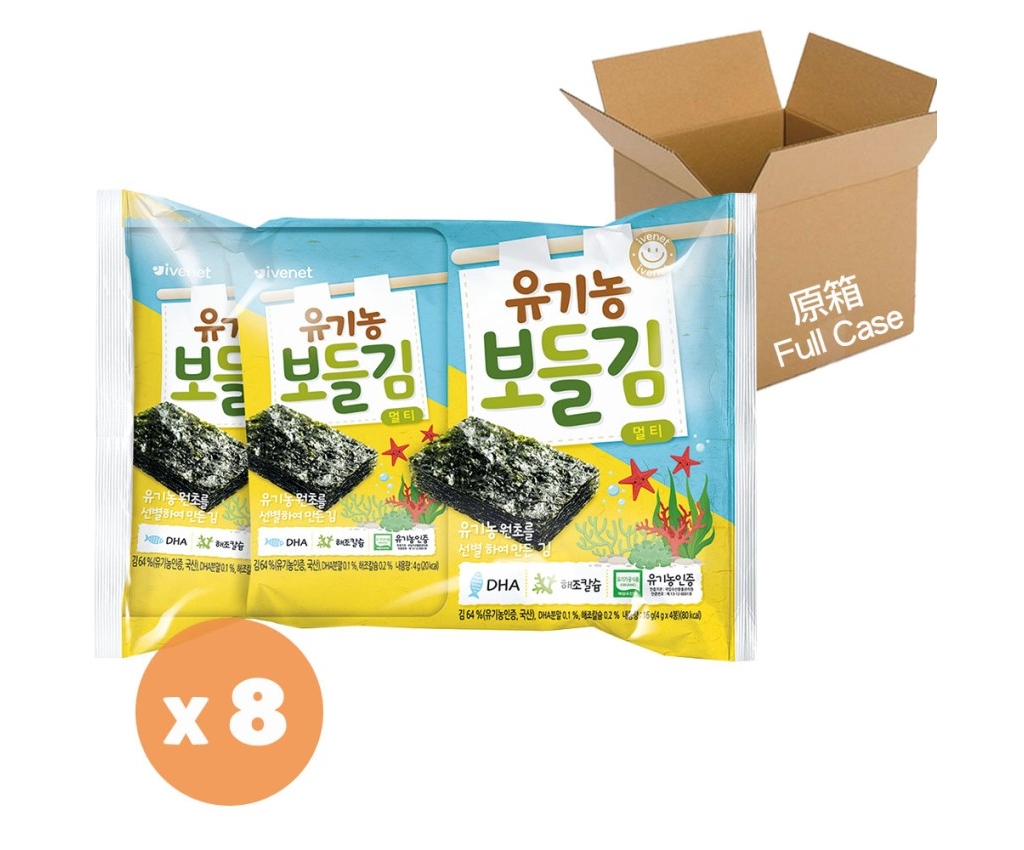 Bebe Organic Seaweed Laver 16g (8 bags)